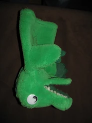 The plush alligator.