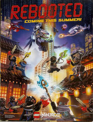 A poster, showing a battle between the Ninja and the new antagonists- Nindroids