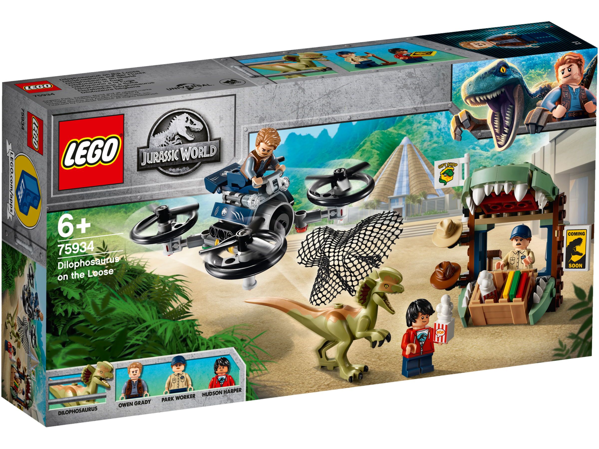 Building Kit Lego Jurassic World - Giganotosaurus and Therizinosaurus  Attack, Posters, gifts, merchandise