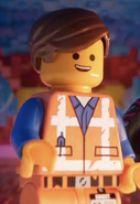 Emmet with Commissioner Gordon's hair