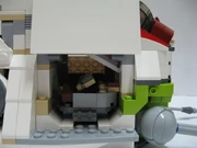 The forward compartment housing the command centre.