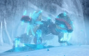 Sir Fangar's saber-tooth walker rise's from the ice