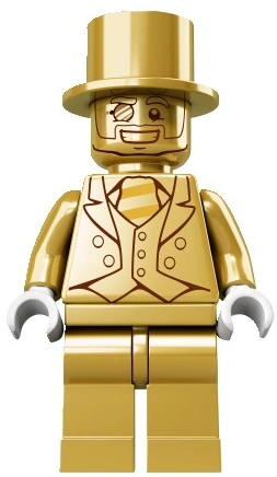 gold man lego minifigure