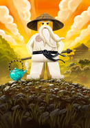 Sensei Wu as he appeared in 55000 LEGO Universe. He has been moved in the game to a different location since.