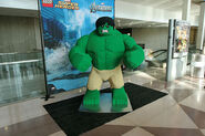 The Hulk promotional statue at NY Toy Fair