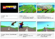 Storyboards for an unused intro to Island Xtreme Stunts.