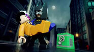 Two-Face and Batman in the advertisement for LEGO Super Heroes