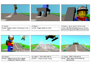 Storyboards for an unused intro to Island Xtreme Stunts.