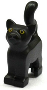 Printed black standing cat