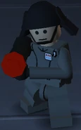 A Death Star trooper in LEGO Star Wars