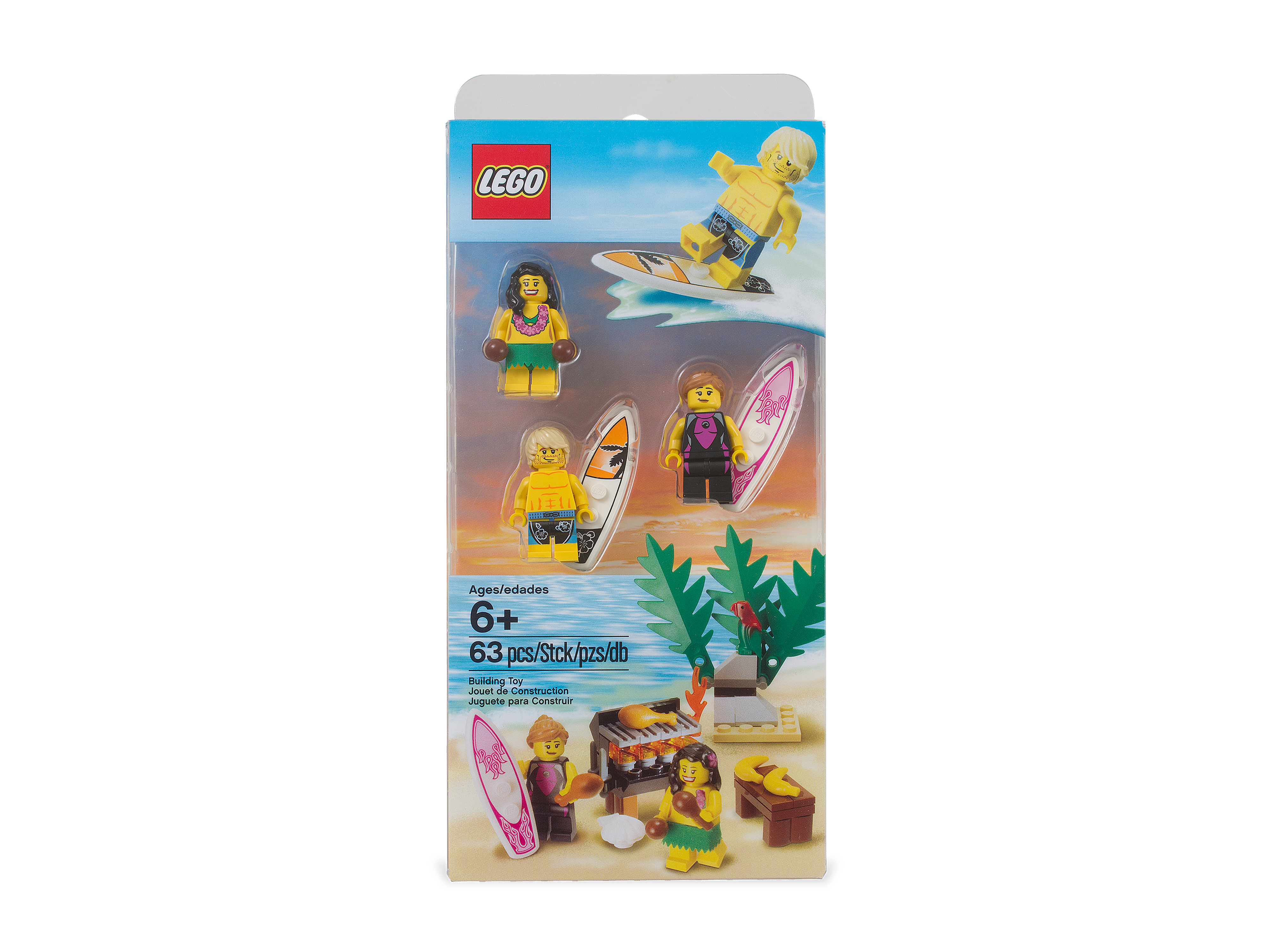 Lego® 92585, 4599453 mini figurine, pied de biche, barre à mine, rouge