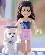 With her owner, Emma