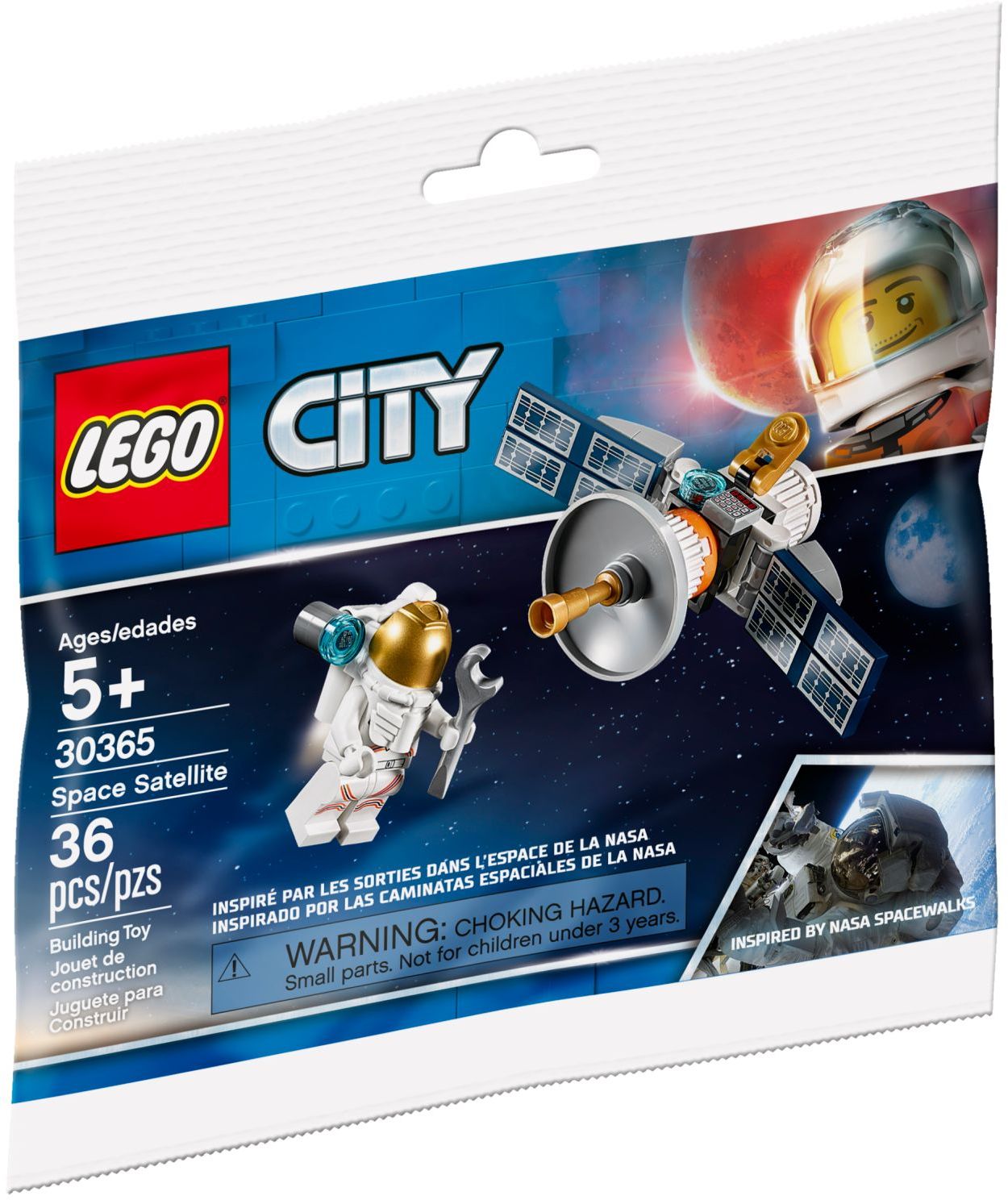 LEGO Astronaut Satellite minifigure City Space 30365 mini figure