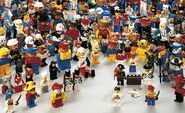 A variety of minifigures