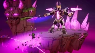 The Crystal King monster and Lloyd in a promotional image