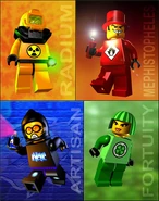 Early versions of the characters