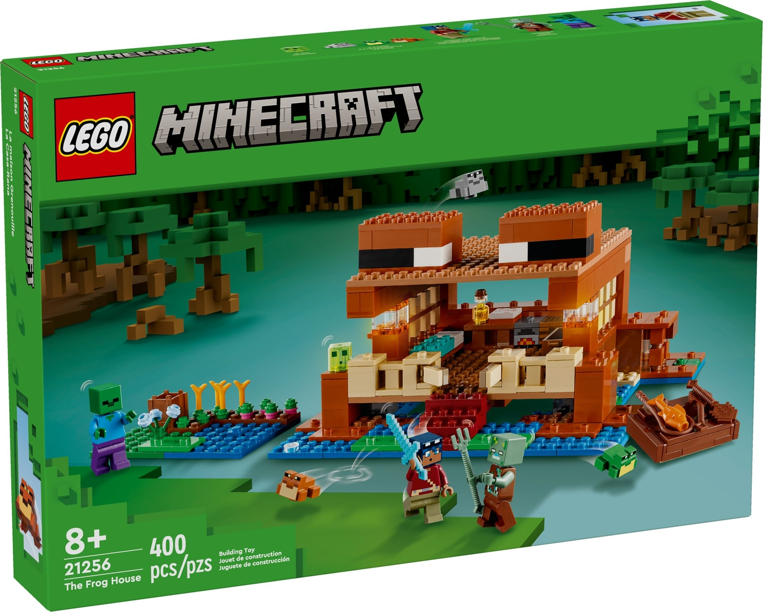 LEGO Minecraft The Pig House, 21170 with Alex, Creeper and 2 Pig Figures,  Animal Building Toy, Great Gift for Kids, Boys & Girls Ages 8+