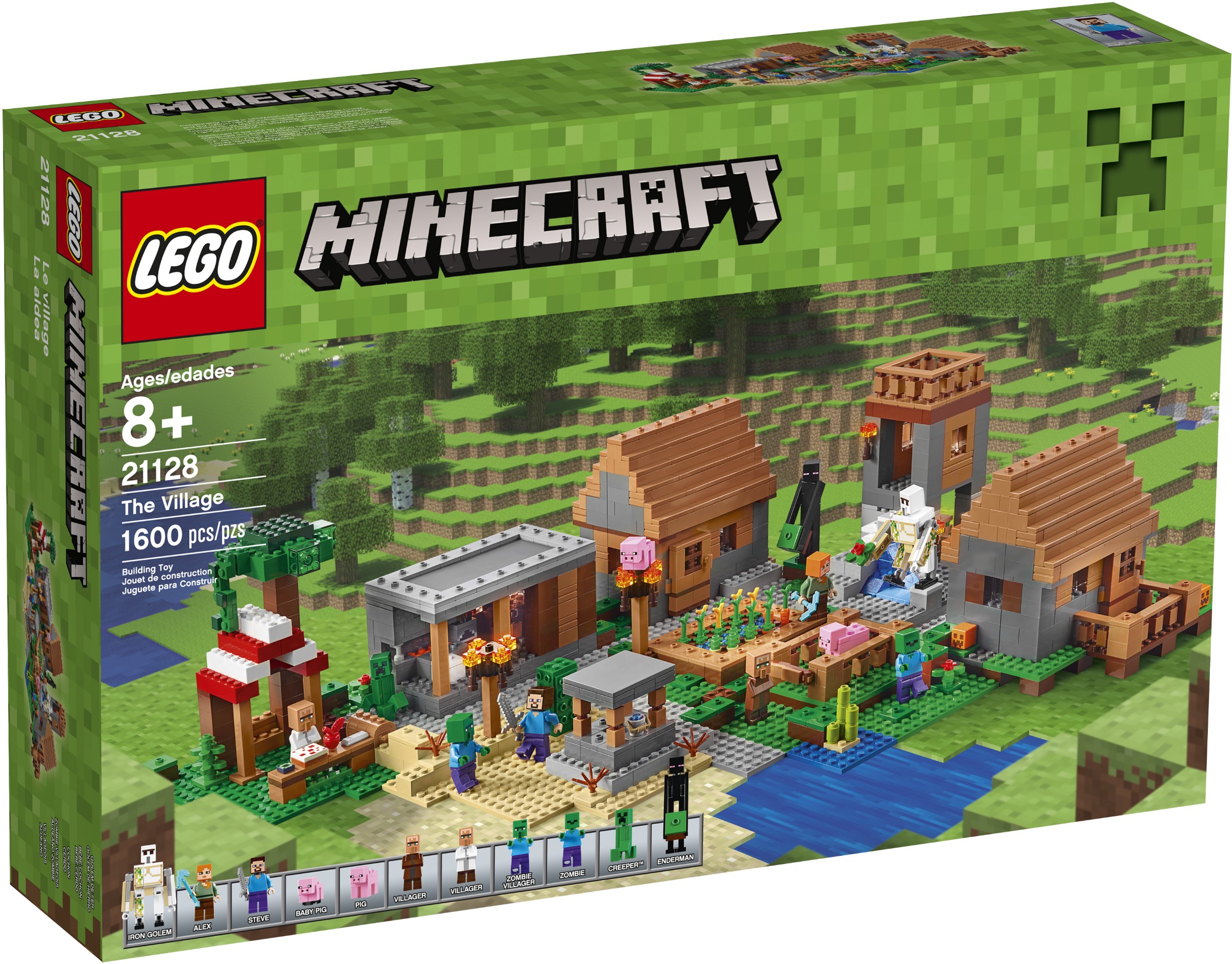 NEW LEGO 21120 Minecraft The Snow Hideout STEVE Minifigure Wood Pickaxe  Sword 