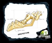 Prototype sketch of 8687 Toa Pohatu's propeller piece