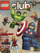 The Avengers on the US cover of 2012's 3rd issue of LEGO Club Magazine