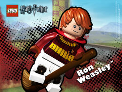Ron Weasley's Minifigure Wallpaper (in Quidditch Robes, minifigure does not ever actually wear them)