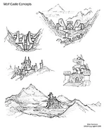 Wolf castle sketches
