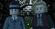 Cornelius Fudge and Lucius Malfoy in the Department of Mysteries