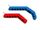 5202 TECHNIC Angle Beams, 4 Red, 4 Blue