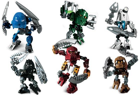 2006 Lego Bionicle Toa Metru Piraka All 6 MATORAN of VOYA NUI 8721 ~ 8726