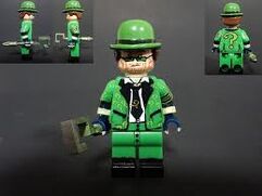 Multiple views of Custom LEGO Riddler Minifigure