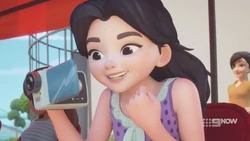 Emma encouraging Barney to do his best.