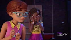 Andrea is having a nervous breakdown now that she has to perform alone!