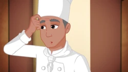 Chef Pierre is confused by Stephanie's elaborate planning.