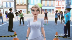 Dr Alvah's masterplan has been foiled and she's not happy about it.