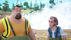 It is the sound of the lake water returning.