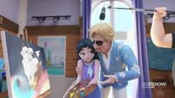 Emma is confused why the Producer is praising her.