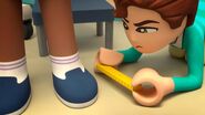Brad measures the foot