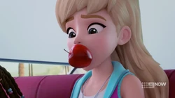 Stephanie was the only girl not applefaced by Zobo, until this moment.