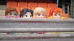 The only safe place to be when Andrea is driving.