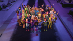 The citizens of Heartlake City in the song "15 Years From Now".