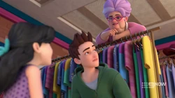 which is interrupted by Hazel.