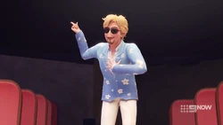 Television Producer making his big entrance.