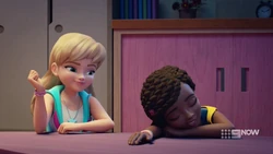 It’s been a long night and Andrea is ready to sleep.