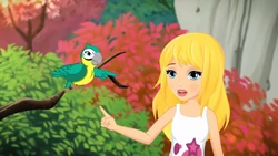 Stephanie reunited with the parrot from her childhood.