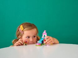 A child playing with the set.