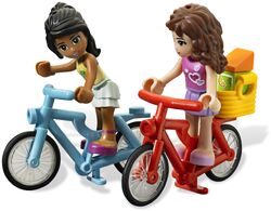 Olivia and Nicole going for a bike ride.