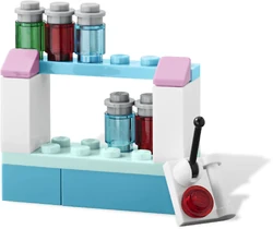 Olivia's experiment shelves.