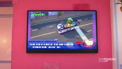 News coverage of the out of control bus.