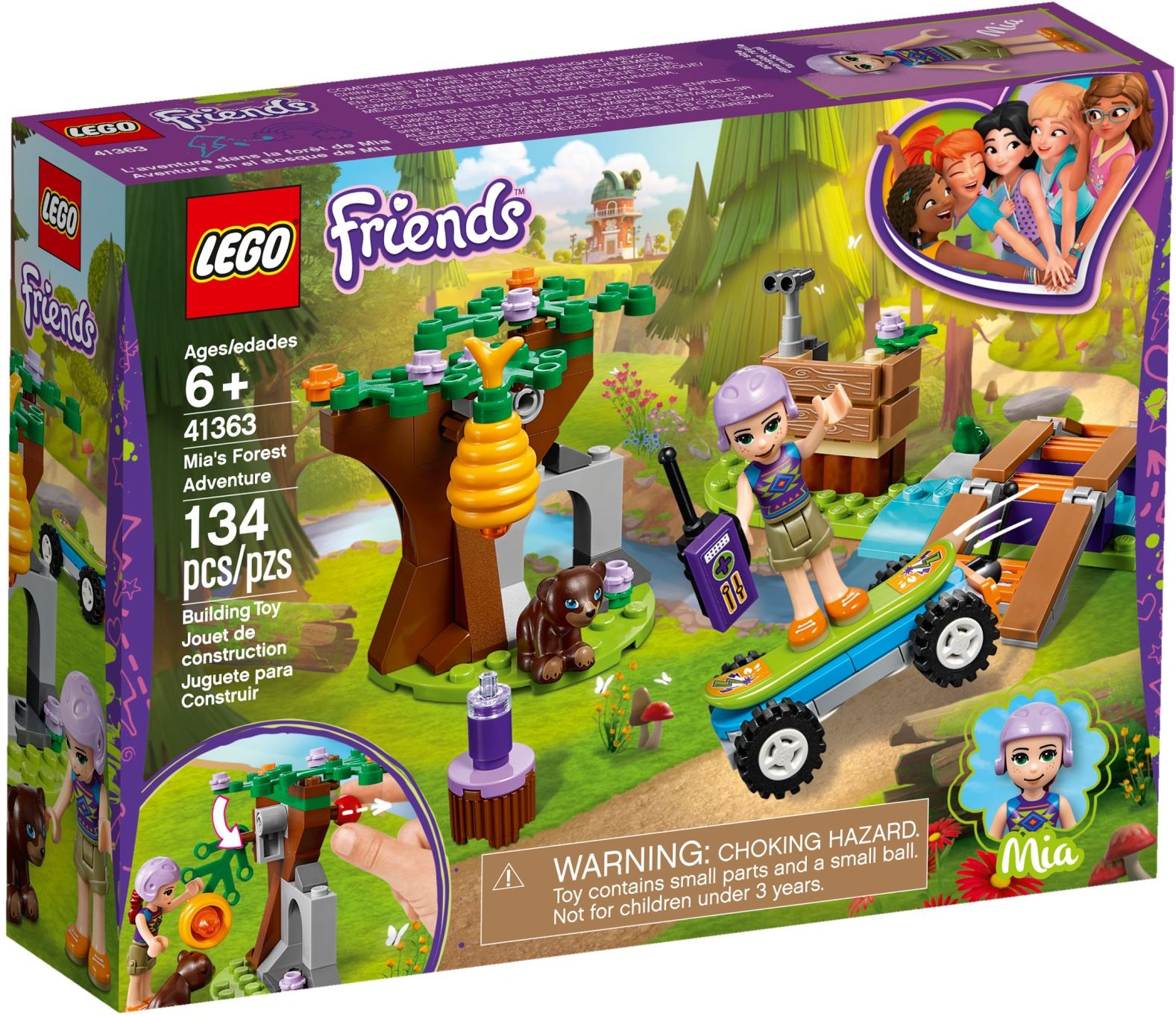 lego friends mia skateboard