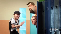 Ricky and Joey in a locker.